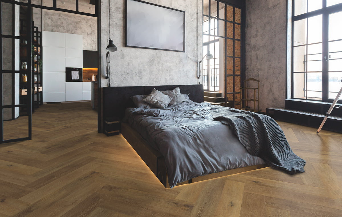 Industrieel-interieur-woning-PVC-visgraat-vloer Industrieel-interieur-woning-PVC-visgraat-vloer