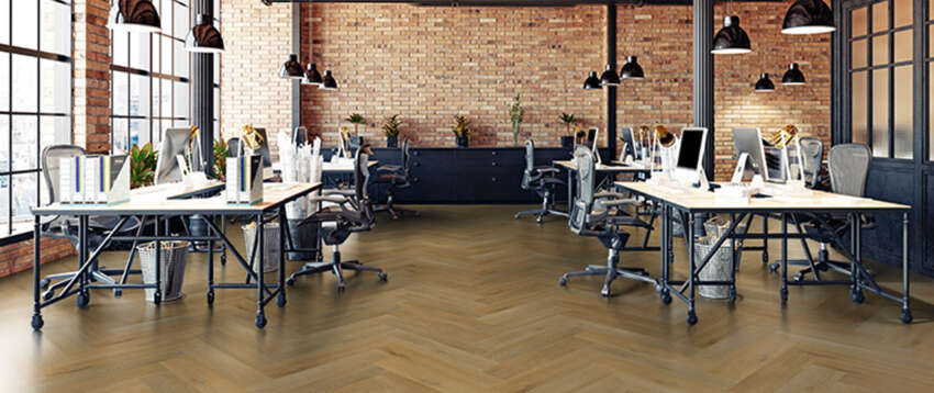 PVC-visgraat-vloer-office-natuurlijk-eiken