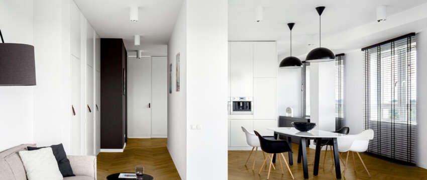 PVC_vloer-Hongaarse-punt-moderne-woning-zwarte-details